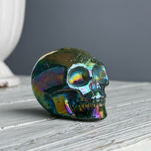 Titanium Aura Quartz Skull Carving Specimen (TA03)