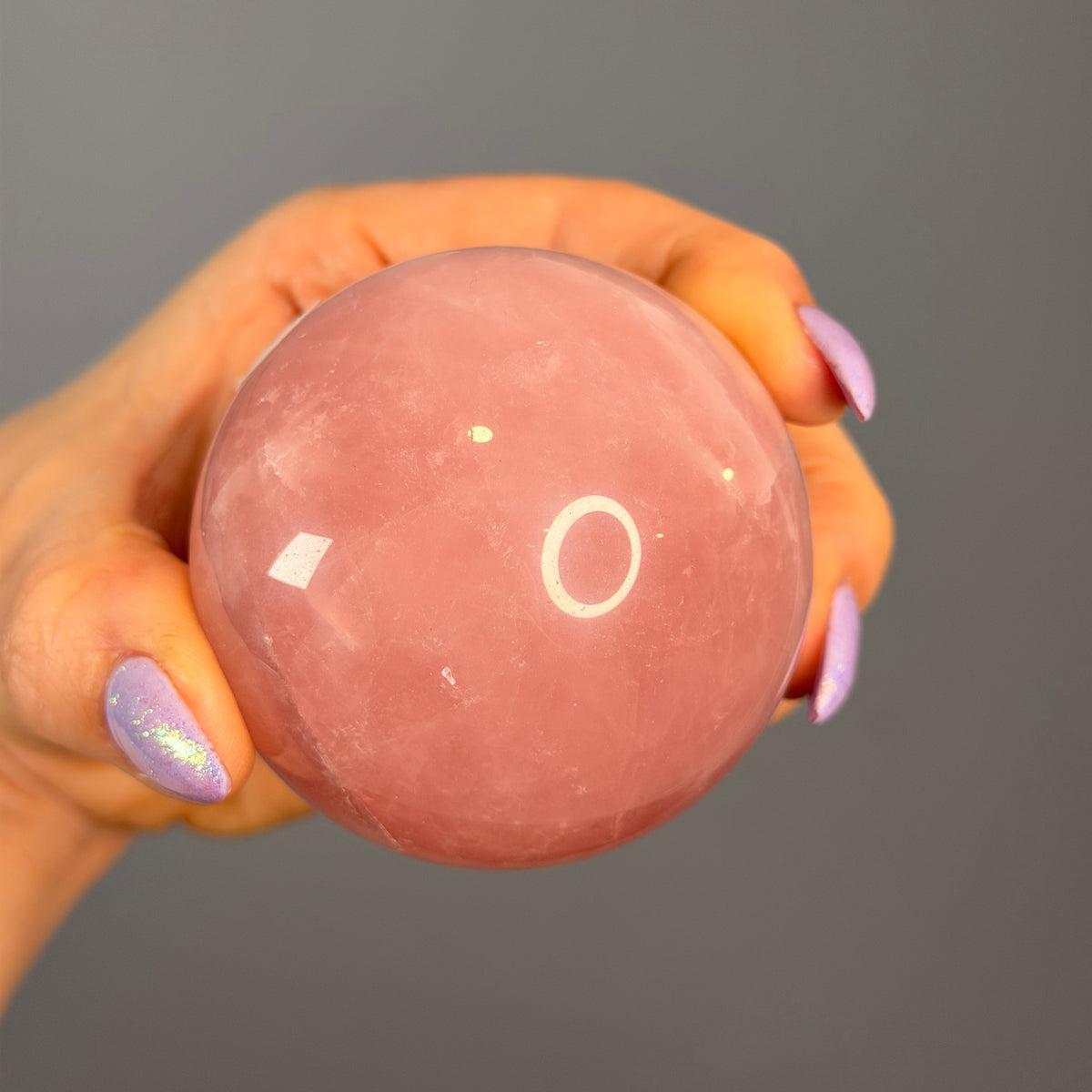 Rose Quartz Polished Sphere Specimen