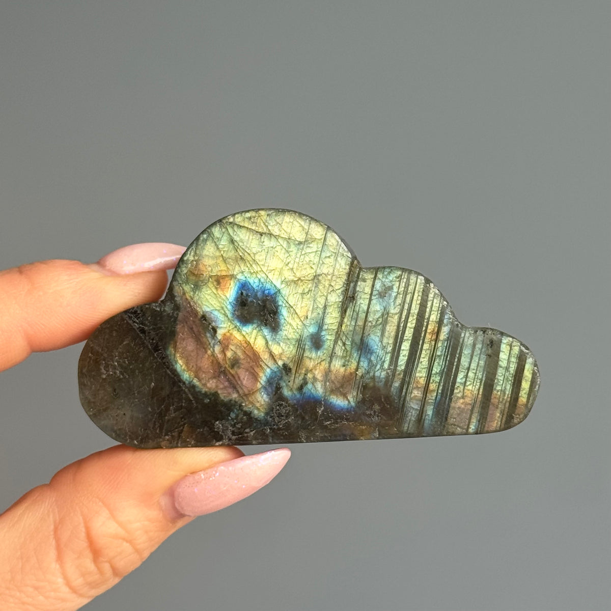 Labradorite carved cloud crystal specimen – Wholehearted Crystal Creations