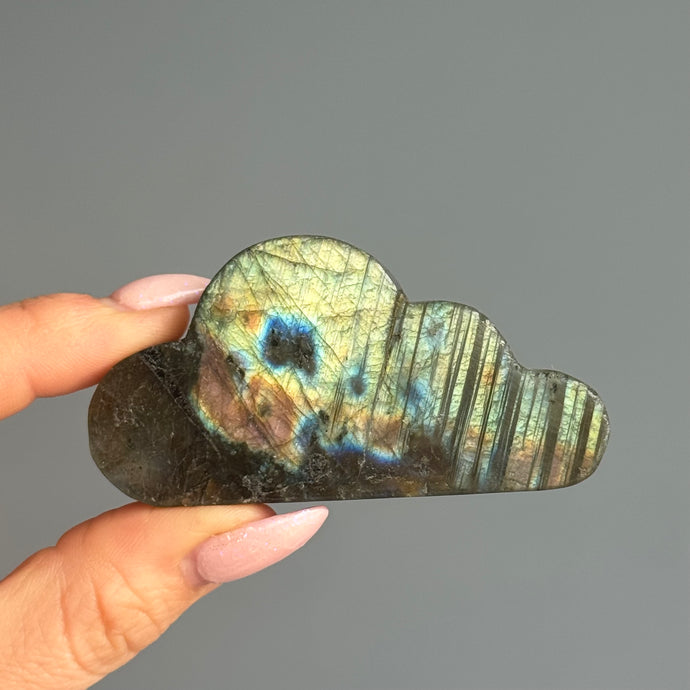 Labradorite carved cloud crystal specimen – Wholehearted Crystal Creations