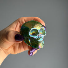 Titanium Aura Quartz Skull Carving Specimen (TA03)