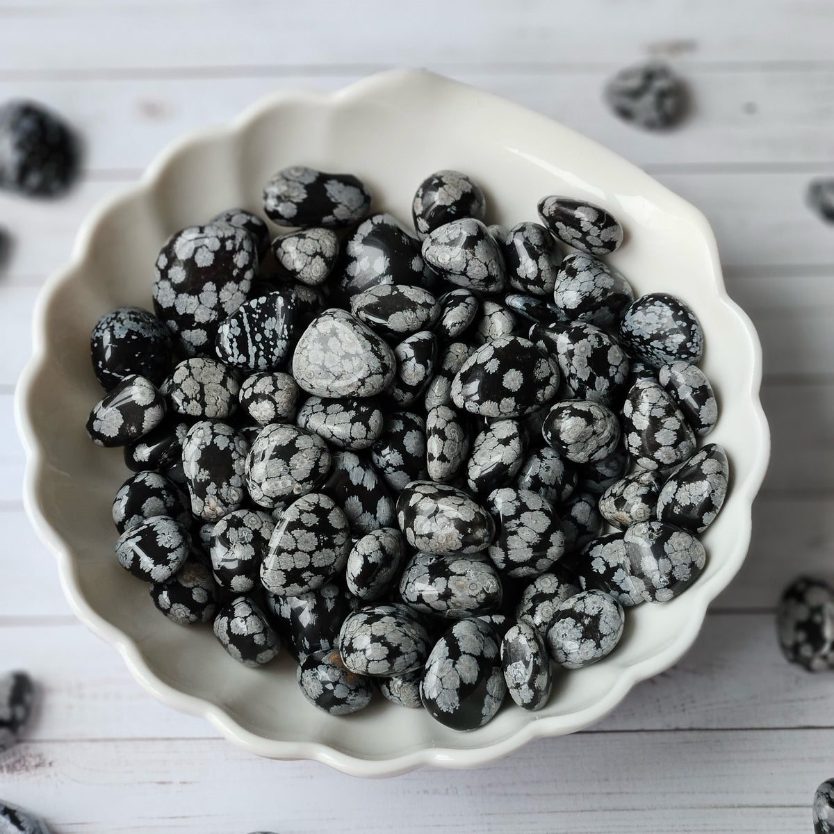 Snowflake Obsidian Medium Tumbled Pocket Stone Specimen – Wholehearted Crystal Creations