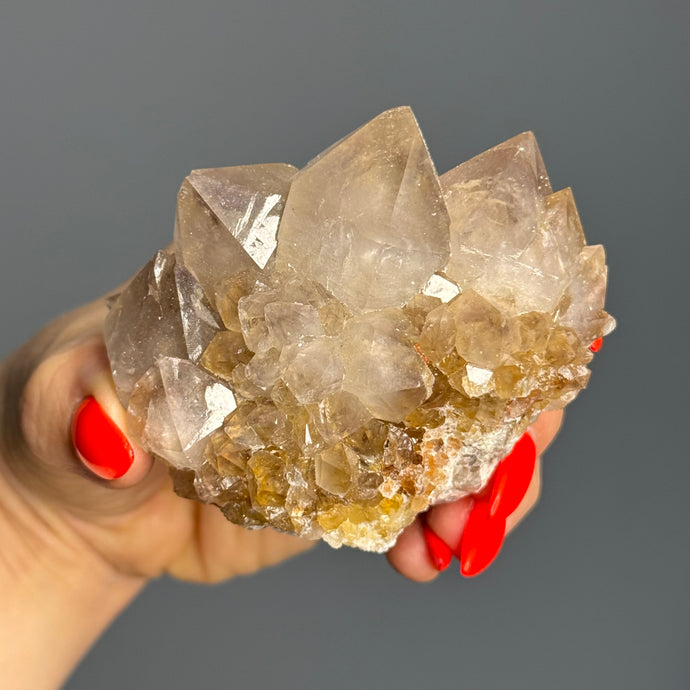 Amethyst & Citrine Spirit Quartz Cluster Specimen