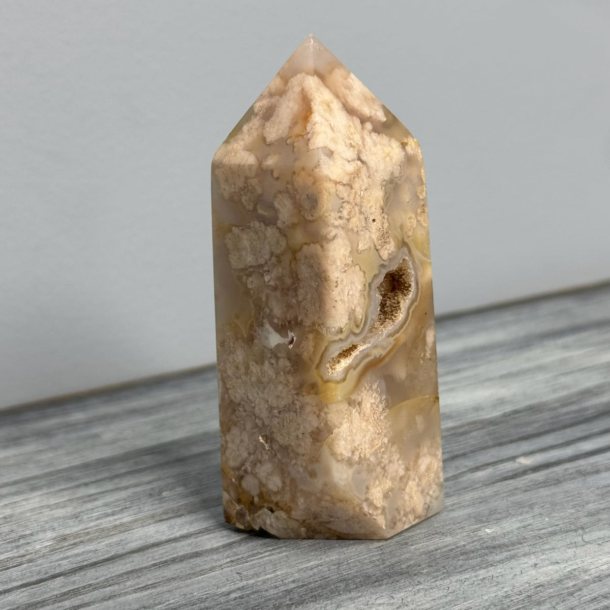 Flower Agate Druzy Tower Crystal Specimen – Wholehearted Crystal Creations