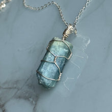 Aquamarine Beryl (A Grade) Wire Wrapped Necklace