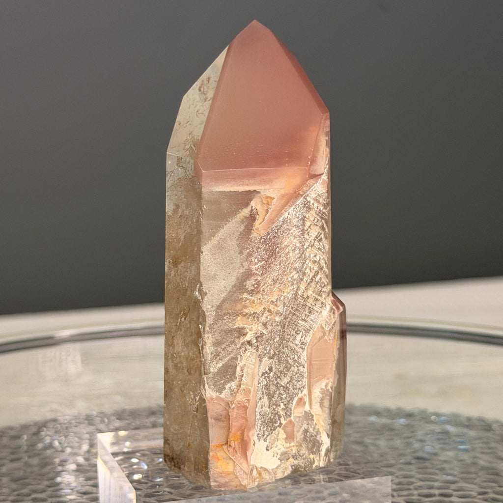 Pink Lithium Quartz (Rare) Crystal Tower Specimen PLQ#40 – Wholehearted Crystal Creations