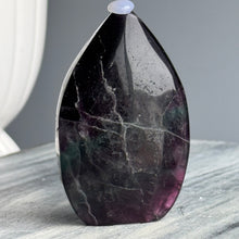 Rainbow Fluorite Crystal Flame Specimen