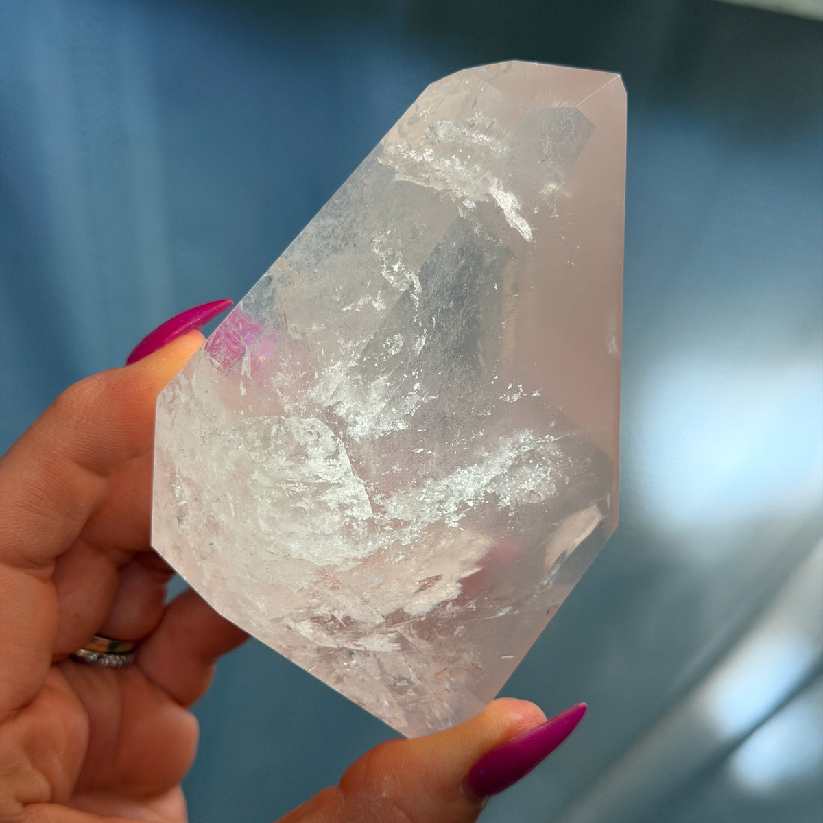Pink Lithium Quartz (Rare) Crystal Tower Specimen PLQ#39 – Wholehearted Crystal Creations