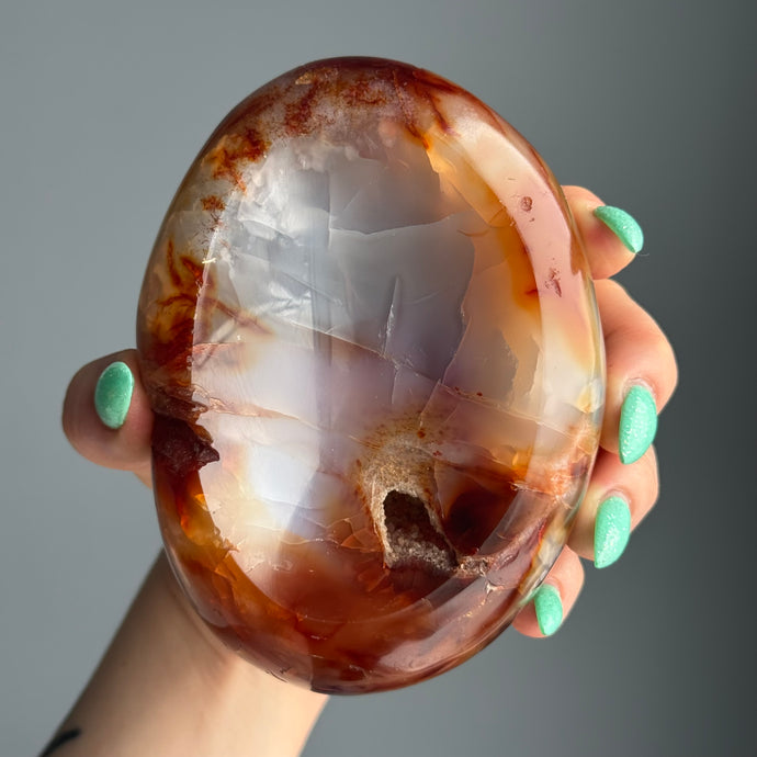 Carnelian Crystal Bowl Specimen