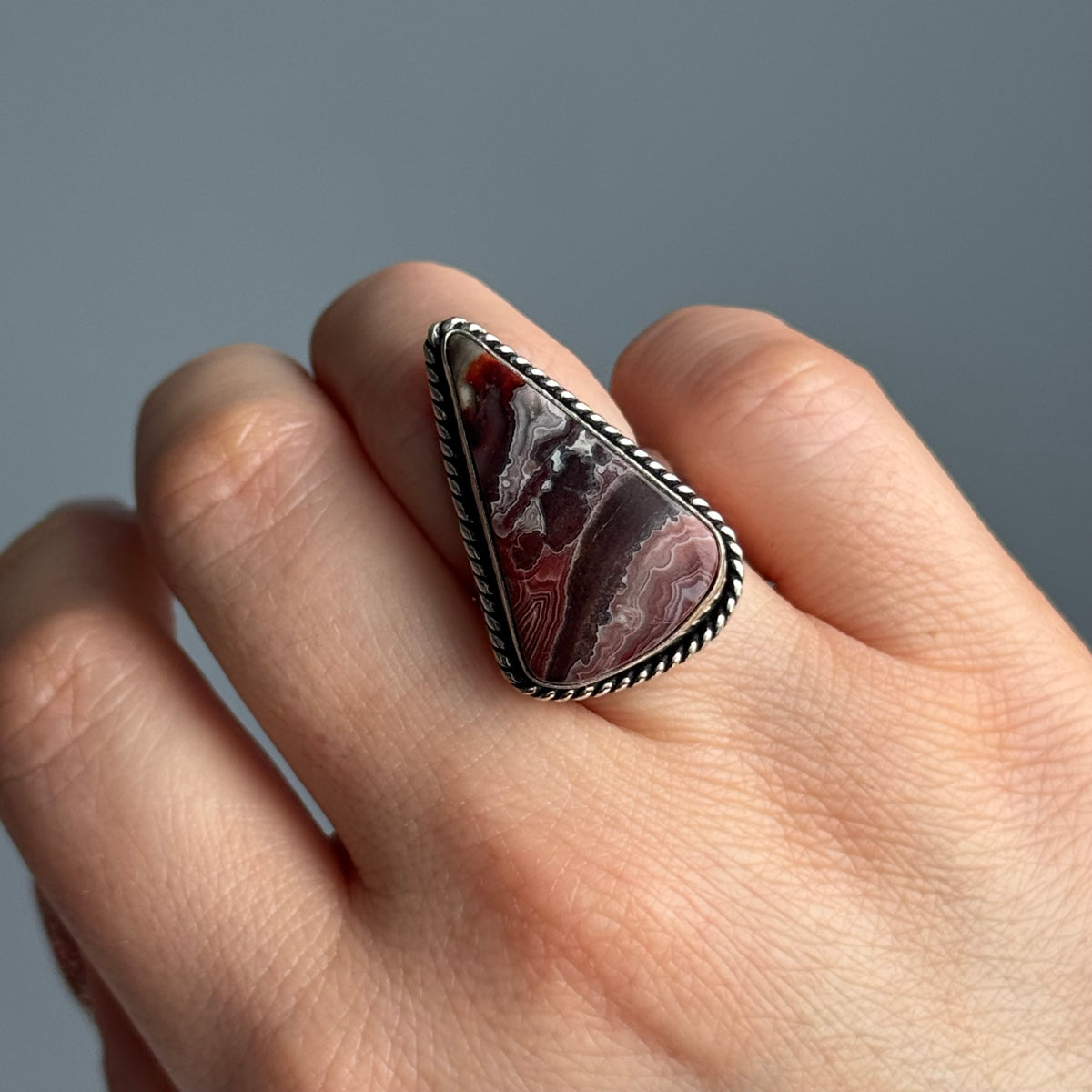 Mexican Lace Agate Crystal Ring – Wholehearted Crystal Creations