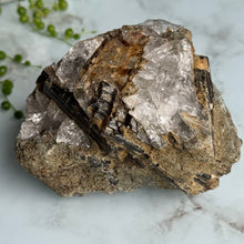 Green Tourmaline in Quartz Raw Specimen
