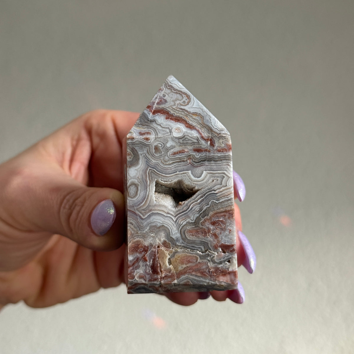 Agate (Mexican Crazy Lace) Tower Specimen (C)