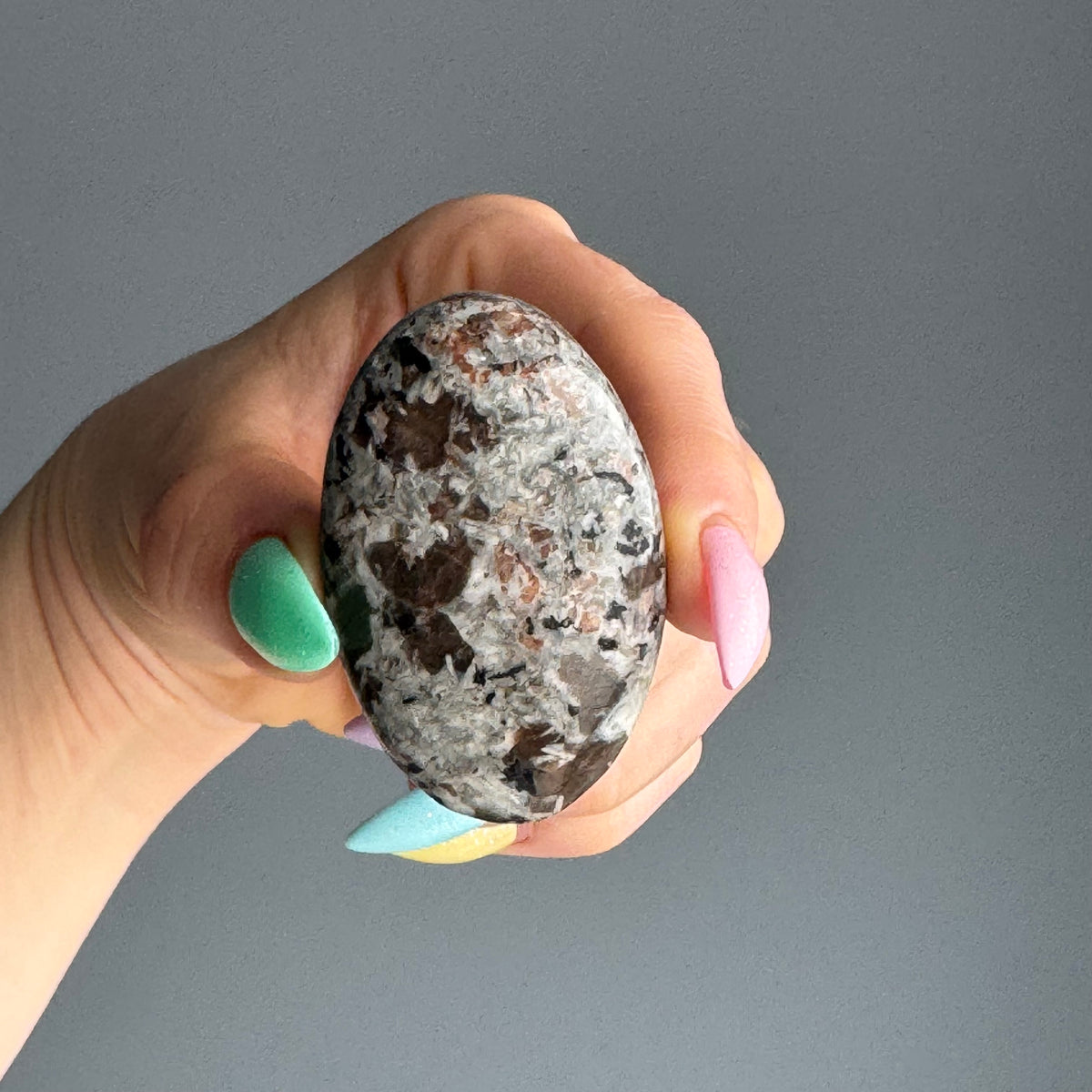 Yooperlite Palm Stone Crystal Specimen – Wholehearted Crystal Creations