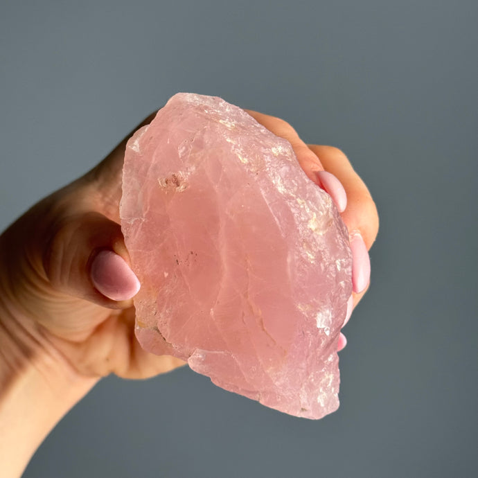 Rose Quartz raw crystal specimen – Wholehearted Crystal Creations