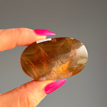 Yellow Fluorite with Agate Heart Carving Specimen (YF25)
