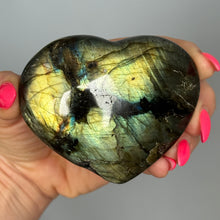 Labradorite Heart Carving Crystal Specimen