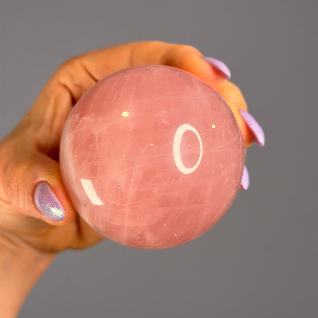 Rose Quartz Polished Sphere Specimen