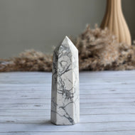 Howlite Tower Crystal Specimen – Wholehearted Crystal Creations