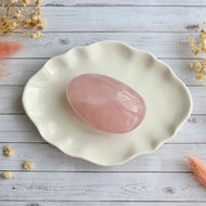 Rose Quartz Palm Stone Crystal Specimen – Wholehearted Crystal Creations