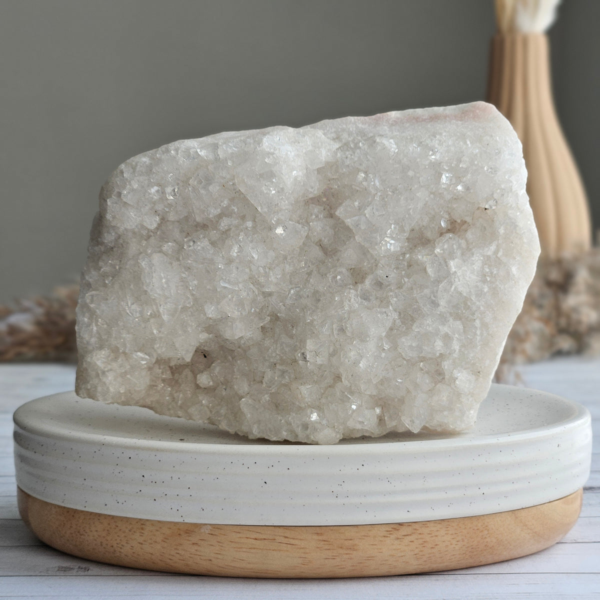 Pink Apophyllite Cluster Crystal Specimen – Wholehearted Crystal Creations