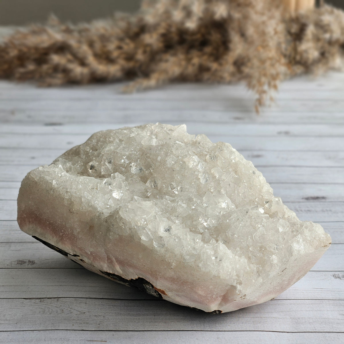 Pink Apophyllite Cluster Crystal Specimen – Wholehearted Crystal Creations