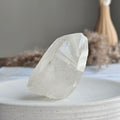 Quartz Point with Calcite Crystal Specimen – Wholehearted Crystal Creations