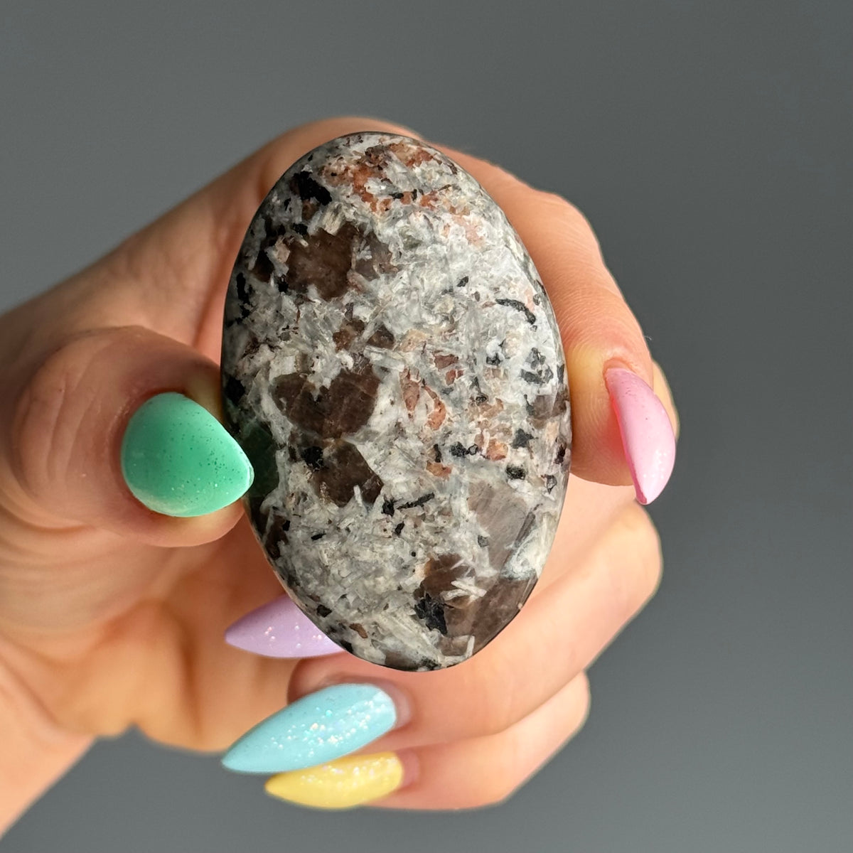 Yooperlite Palm Stone Crystal Specimen – Wholehearted Crystal Creations