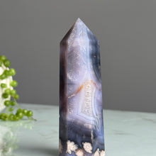 Blue Flower Agate Tower Specimen