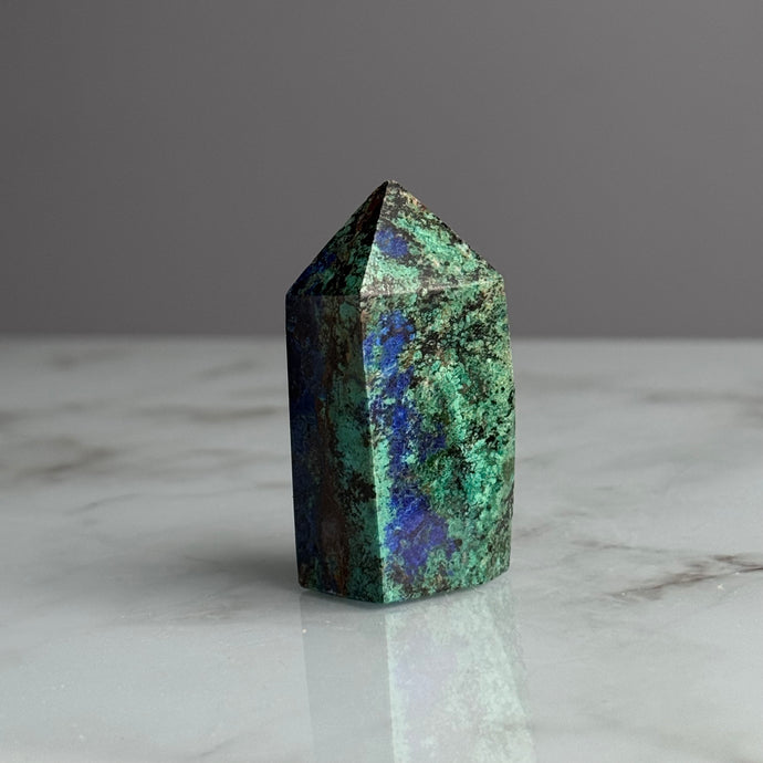 Azurite and Chrysocolla Crystal Tower Specimen – Wholehearted Crystal Creations