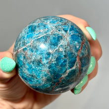 Blue Apatite Polished Sphere Specimen (BA68)