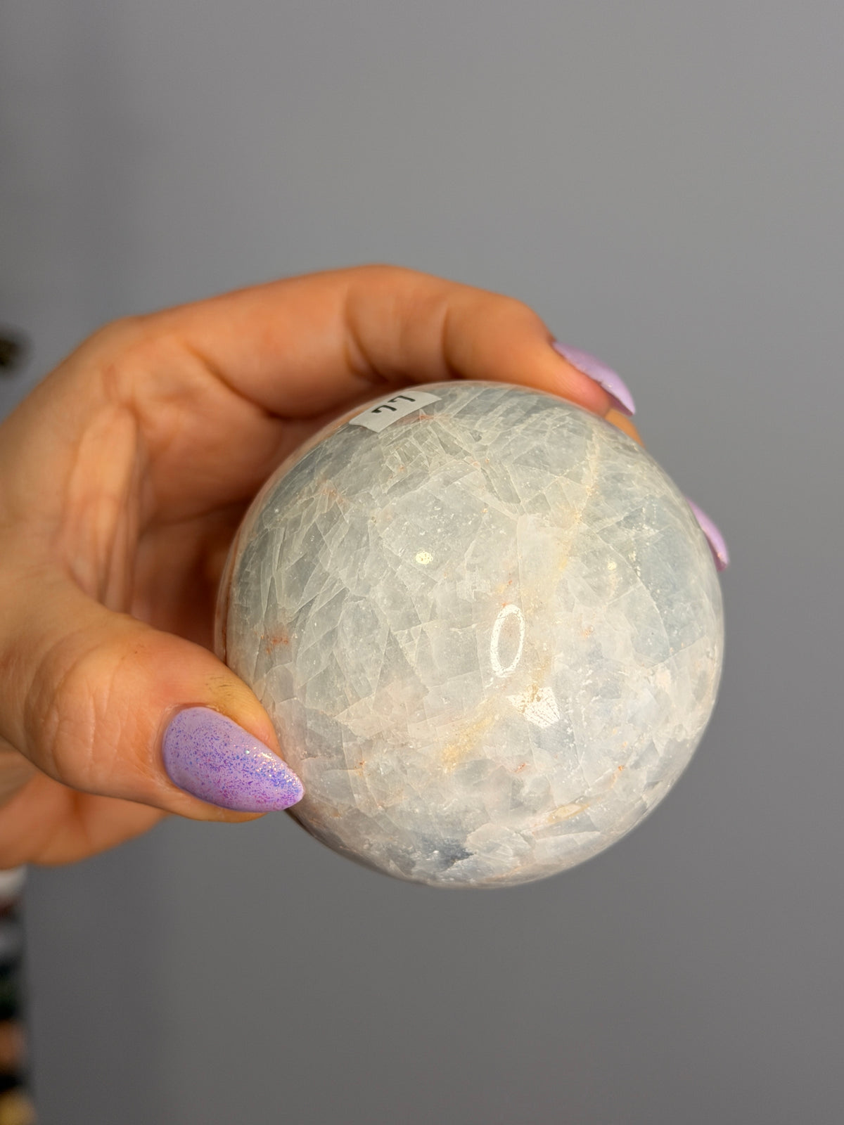 Blue Calcite Polished Sphere Specimen