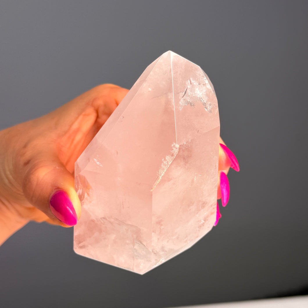 Pink Lithium Quartz (Rare) Crystal Tower Specimen PLQ#39