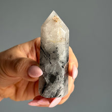 Tourmalated Quartz Tower Crystal Specimen