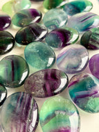 Rainbow Fluorite Palm Stone Specimen – Wholehearted Crystal Creations
