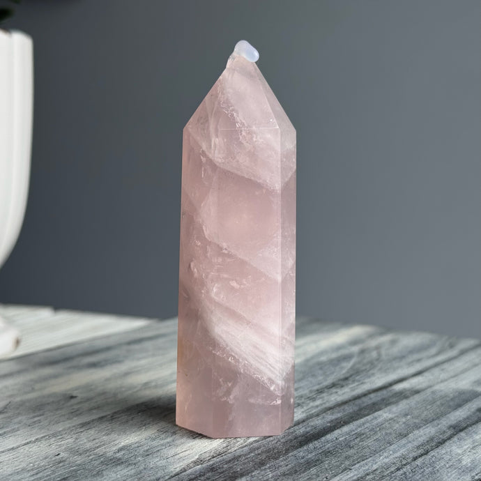 Blue Rose Quartz Tower Specimen