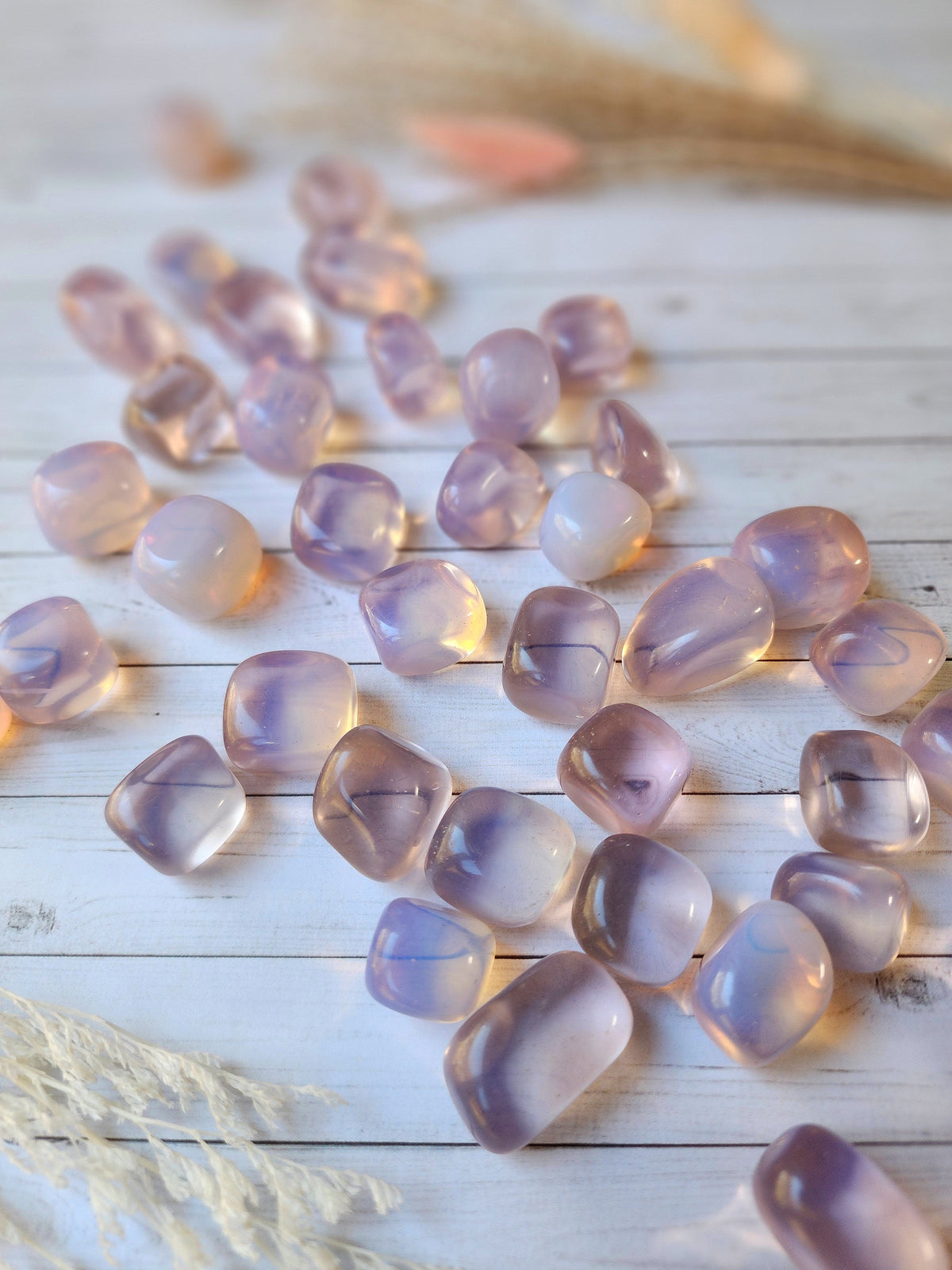 Pink Opalite Tumbled Pocket Stone Crystal Specimen – Wholehearted Crystal Creations