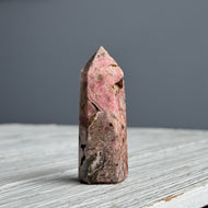 Rhodochrosite Tower Crystal Specimen – Wholehearted Crystal Creations