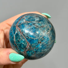 Blue Apatite Polished Sphere Specimen (BA68)