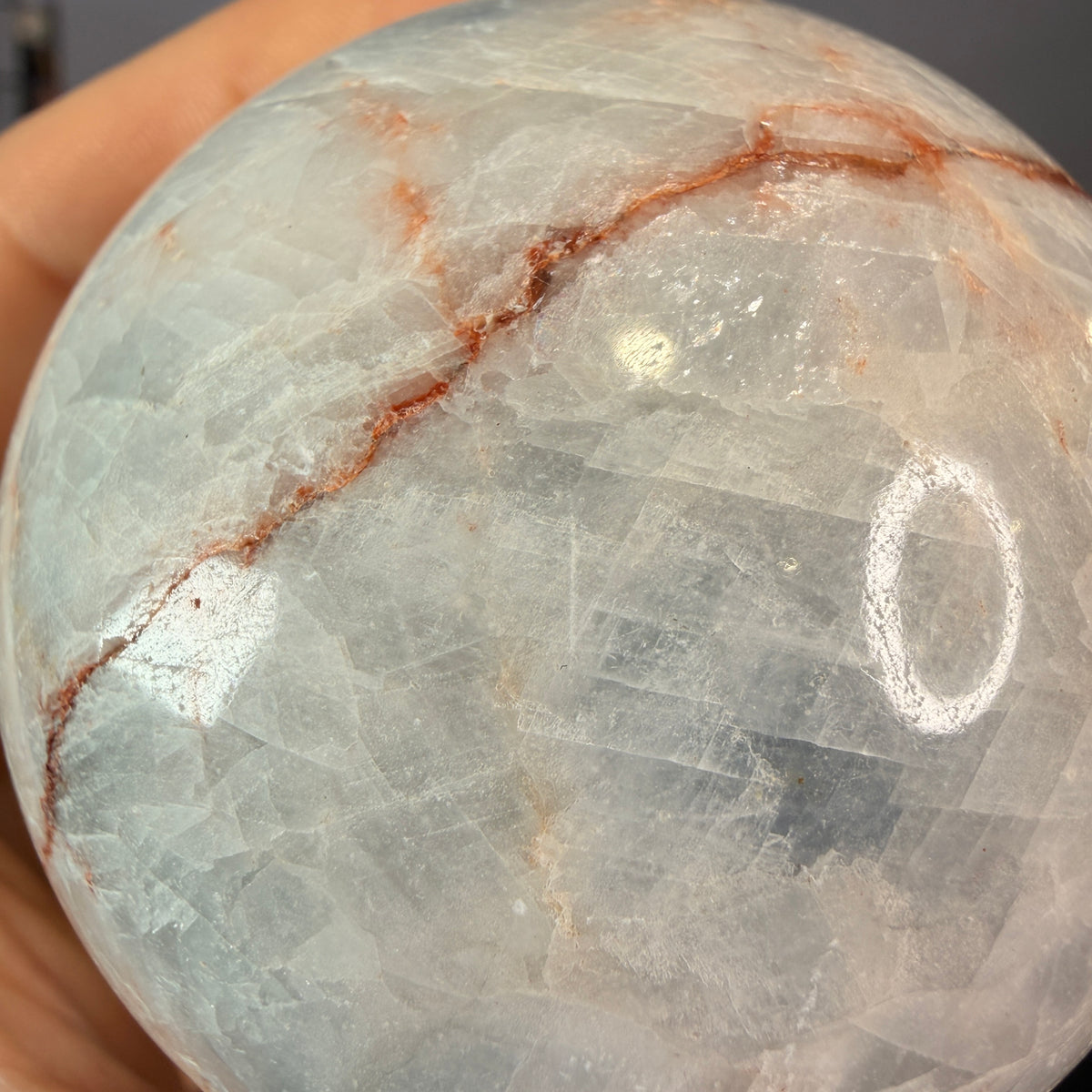 Blue Calcite Polished Sphere Specimen