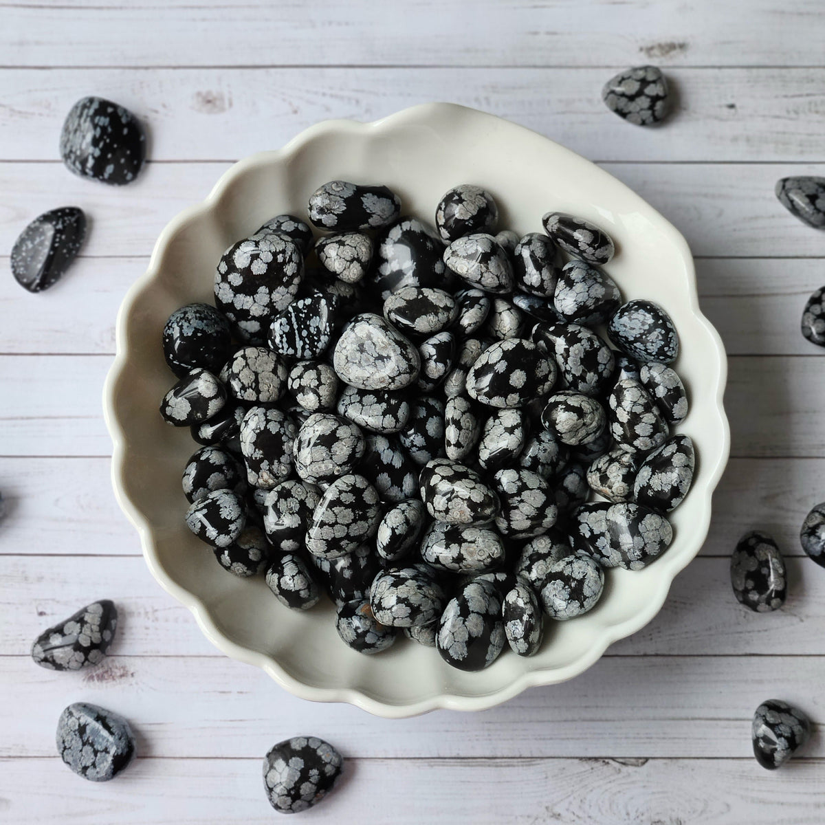 Snowflake Obsidian Medium Tumbled Pocket Stone Specimen – Wholehearted Crystal Creations