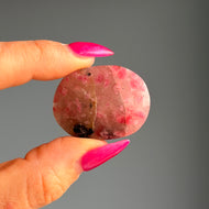 Rhodonite & Quartz Mini Palm Stone Crystal Specimen (R15) – Wholehearted Crystal Creations
