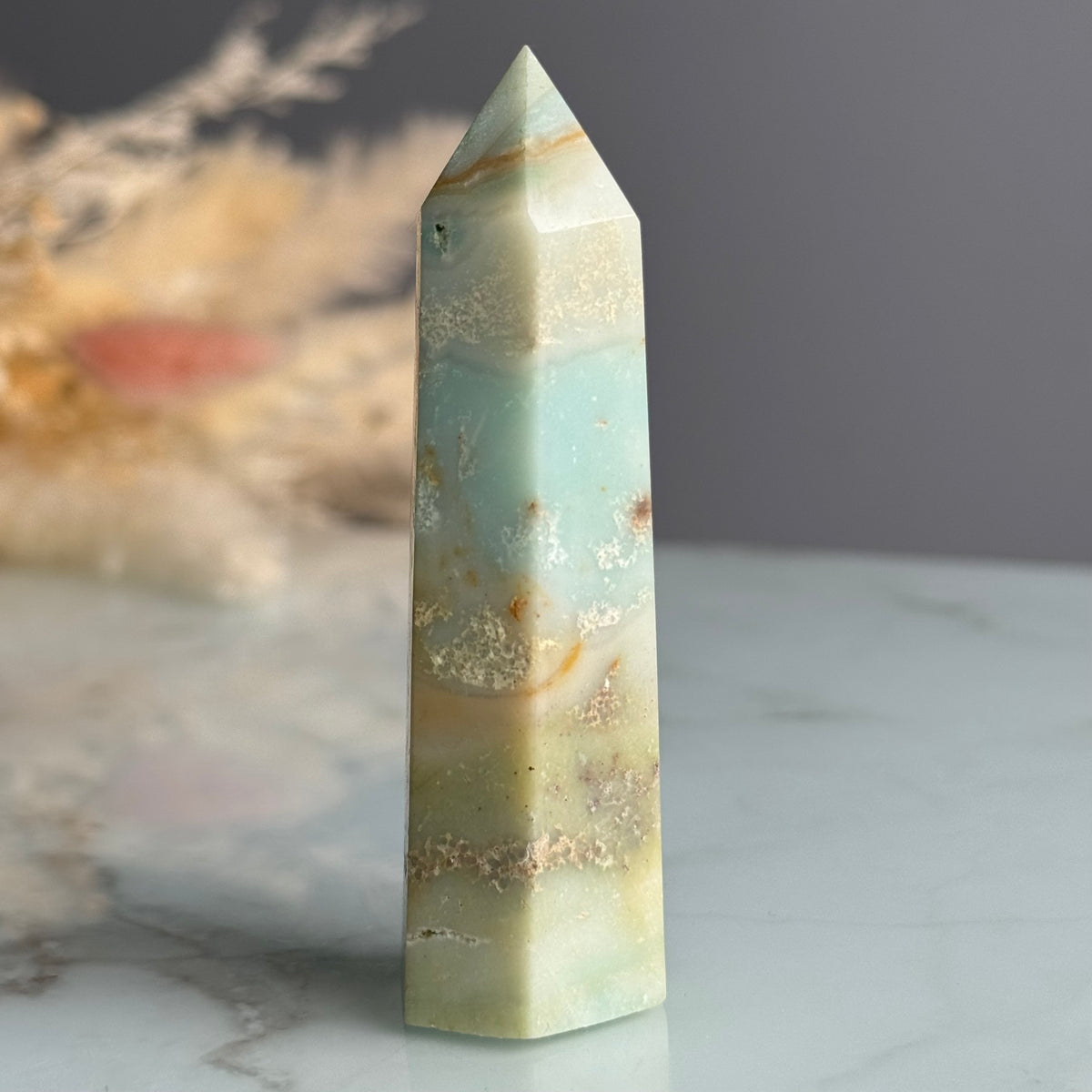Sky Blue Quartz Crystal Tower Specimen – Wholehearted Crystal Creations