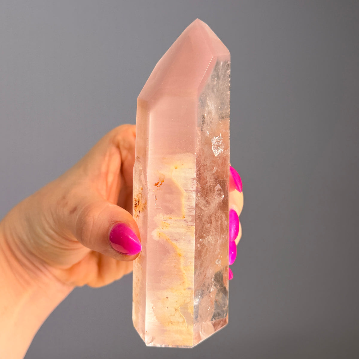 Pink Lithium Quartz (Rare) Crystal Tower Specimen PLQ#34 – Wholehearted Crystal Creations