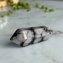 Snowflake Obsidian Double-Terminated Crystal Specimen