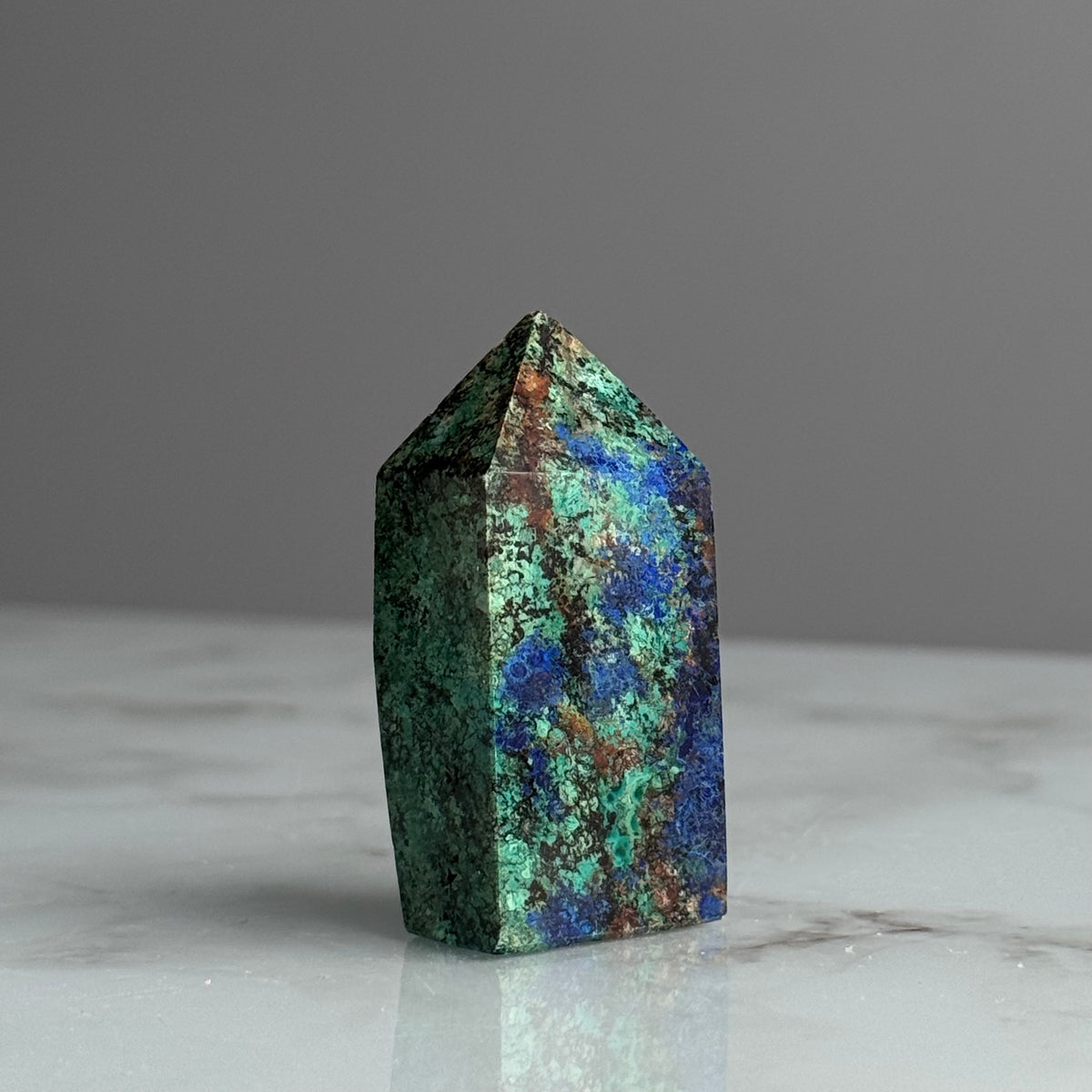 Azurite and Chrysocolla Crystal Tower Specimen – Wholehearted Crystal Creations