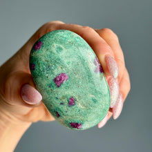 Ruby in Fuchsite Palm Stone Specimen