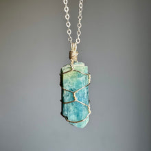 Aquamarine Beryl (A Grade) Wire Wrapped Necklace
