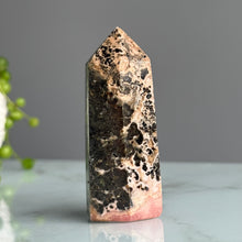 Rhodochrosite + Galena Crystal Tower Specimen