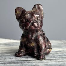 Garnet in Arfvedsonite Dog Carving Specimen