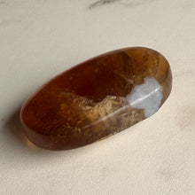 Yellow Fluorite with Agate Heart Carving Specimen (YF25)